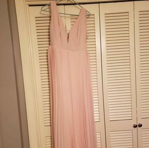 Blush pink floor length dress